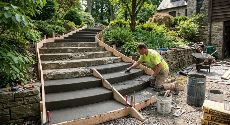 Cement Stairs Installation in Sacramento, CA